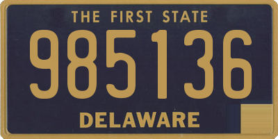 DE license plate 985136