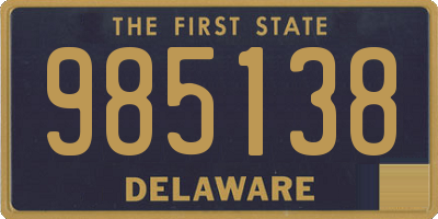 DE license plate 985138