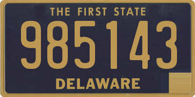 DE license plate 985143