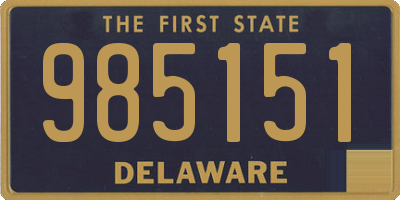 DE license plate 985151