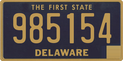 DE license plate 985154