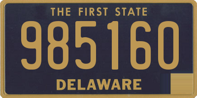 DE license plate 985160