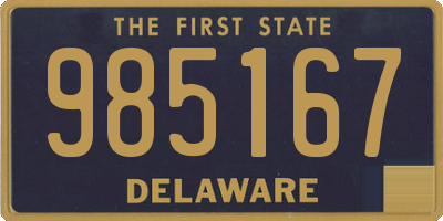 DE license plate 985167