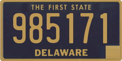 DE license plate 985171