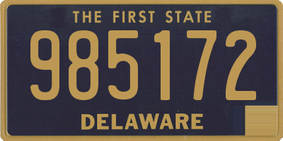 DE license plate 985172