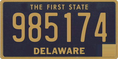 DE license plate 985174