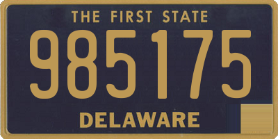 DE license plate 985175