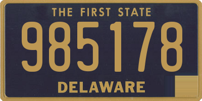 DE license plate 985178