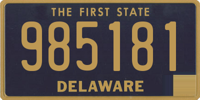 DE license plate 985181