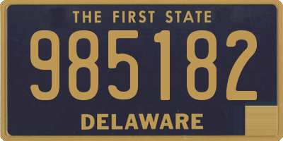 DE license plate 985182