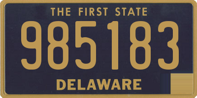 DE license plate 985183