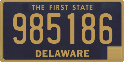 DE license plate 985186