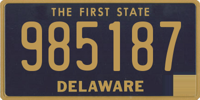 DE license plate 985187