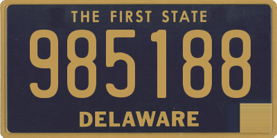 DE license plate 985188