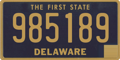 DE license plate 985189