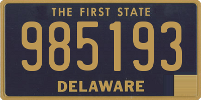 DE license plate 985193