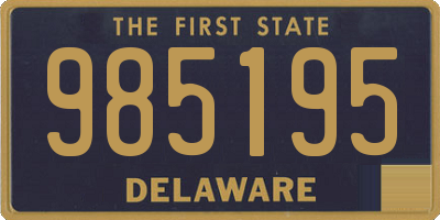 DE license plate 985195