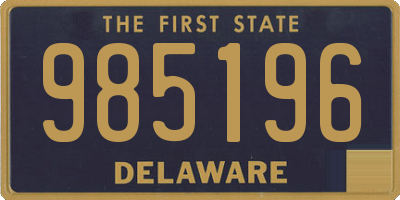 DE license plate 985196