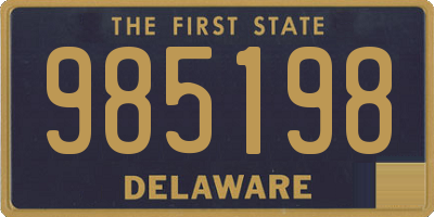 DE license plate 985198