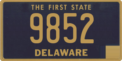 DE license plate 9852