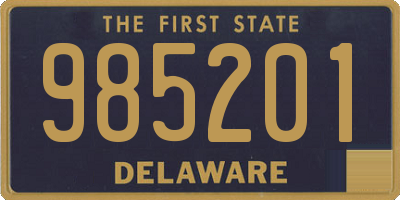 DE license plate 985201