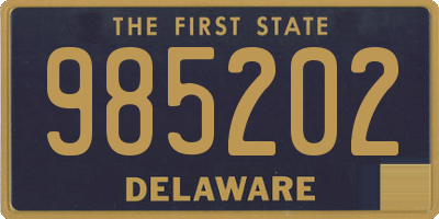 DE license plate 985202