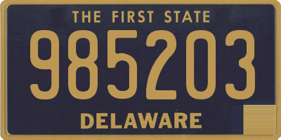 DE license plate 985203