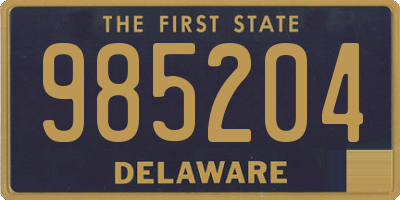 DE license plate 985204