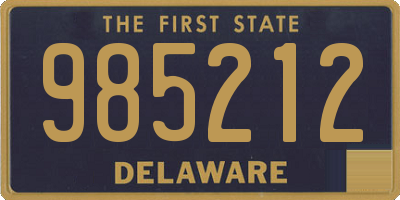 DE license plate 985212