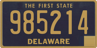 DE license plate 985214