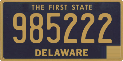 DE license plate 985222