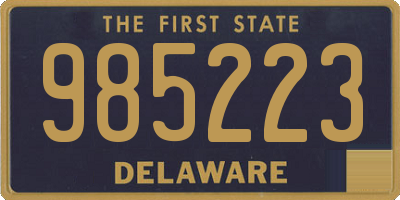 DE license plate 985223