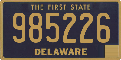 DE license plate 985226