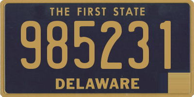 DE license plate 985231