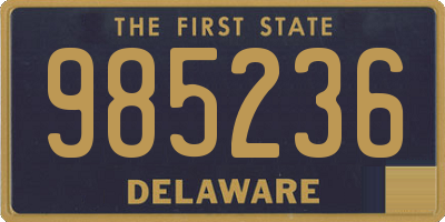 DE license plate 985236