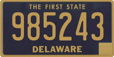 DE license plate 985243