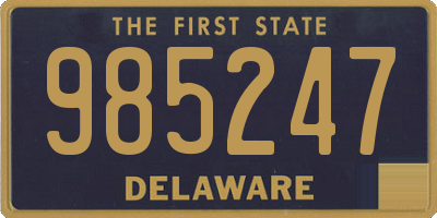 DE license plate 985247