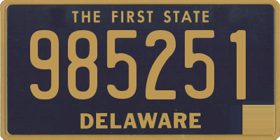 DE license plate 985251