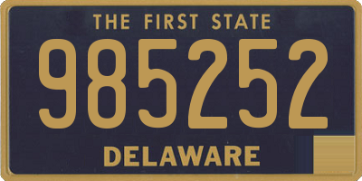 DE license plate 985252