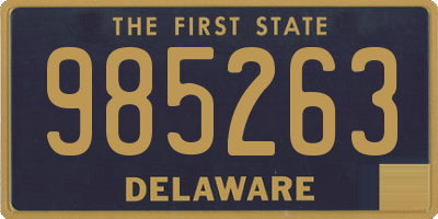 DE license plate 985263