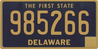 DE license plate 985266