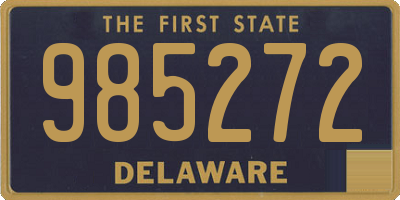 DE license plate 985272