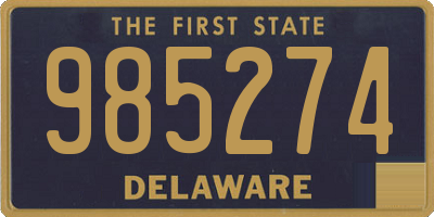 DE license plate 985274