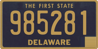 DE license plate 985281