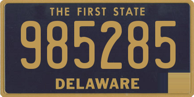 DE license plate 985285