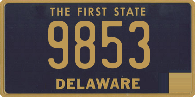 DE license plate 9853