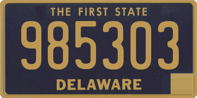 DE license plate 985303