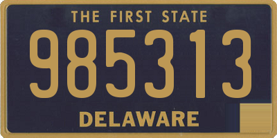 DE license plate 985313