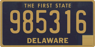 DE license plate 985316
