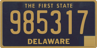 DE license plate 985317